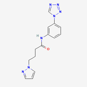 4-(1H-pyrazol-1-yl)-N-[3-(1H-tetrazol-1-yl)phenyl]butanamide