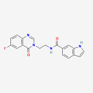 N-[2-(6-fluoro-4-oxoquinazolin-3(4H)-yl)ethyl]-1H-indole-6-carboxamide