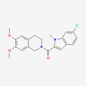 (6-chloro-1-methyl-1H-indol-2-yl)(6,7-dimethoxy-3,4-dihydroisoquinolin-2(1H)-yl)methanone