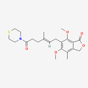 5,7-dimethoxy-4-methyl-6-[(2E)-3-methyl-6-oxo-6-(thiomorpholin-4-yl)hex-2-en-1-yl]-2-benzofuran-1(3H)-one