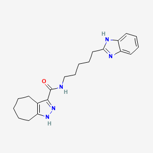 N-[5-(1H-benzimidazol-2-yl)pentyl]-2,4,5,6,7,8-hexahydrocyclohepta[c]pyrazole-3-carboxamide