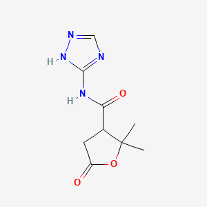 molecular formula C9H12N4O3 B10990613 2,2-dimethyl-5-oxo-N-(1H-1,2,4-triazol-3-yl)tetrahydrofuran-3-carboxamide 