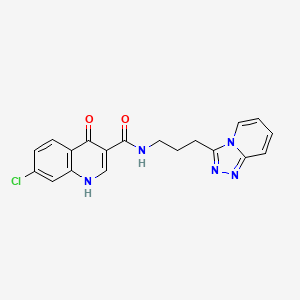 7-chloro-4-hydroxy-N-[3-([1,2,4]triazolo[4,3-a]pyridin-3-yl)propyl]quinoline-3-carboxamide