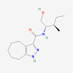 molecular formula C15H25N3O2 B10990622 N-[(2S3R)-1-Hydroxy-3-methylpentan-2-YL]-1H4H5H6H7H8H-cyclohepta[C]pyrazole-3-carboxamide 