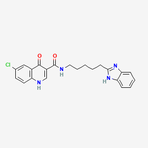 N-(5-(1H-benzo[d]imidazol-2-yl)pentyl)-6-chloro-4-hydroxyquinoline-3-carboxamide