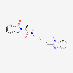 molecular formula C24H28N4O2 B10990633 (2S)-N-[5-(1-methyl-1H-benzimidazol-2-yl)pentyl]-2-(1-oxo-1,3-dihydro-2H-isoindol-2-yl)propanamide 