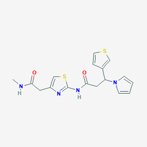 N-{4-[(Methylcarbamoyl)methyl]-13-thiazol-2-YL}-3-(1H-pyrrol-1-YL)-3-(thiophen-3-YL)propanamide