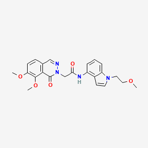 molecular formula C23H24N4O5 B10990643 2-(7,8-dimethoxy-1-oxophthalazin-2(1H)-yl)-N-[1-(2-methoxyethyl)-1H-indol-4-yl]acetamide 