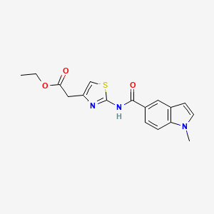 molecular formula C17H17N3O3S B10990658 ethyl (2-{[(1-methyl-1H-indol-5-yl)carbonyl]amino}-1,3-thiazol-4-yl)acetate 