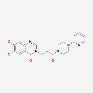 6,7-dimethoxy-3-{3-oxo-3-[4-(pyridin-2-yl)piperazin-1-yl]propyl}quinazolin-4(3H)-one