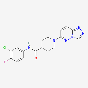 N-(3-chloro-4-fluorophenyl)-1-([1,2,4]triazolo[4,3-b]pyridazin-6-yl)piperidine-4-carboxamide