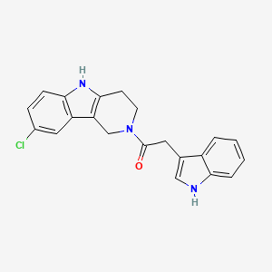 1-(8-chloro-1,3,4,5-tetrahydro-2H-pyrido[4,3-b]indol-2-yl)-2-(1H-indol-3-yl)ethanone