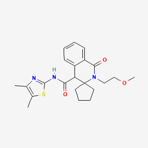 N-(4,5-dimethylthiazol-2-yl)-2'-(2-methoxyethyl)-1'-oxo-2',4'-dihydro-1'H-spiro[cyclopentane-1,3'-isoquinoline]-4'-carboxamide