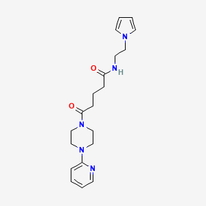 5-oxo-5-[4-(pyridin-2-yl)piperazin-1-yl]-N-[2-(1H-pyrrol-1-yl)ethyl]pentanamide