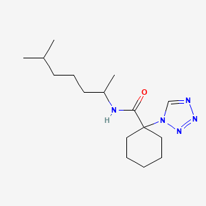 molecular formula C16H29N5O B10990703 N-(6-methylheptan-2-yl)-1-(1H-tetrazol-1-yl)cyclohexanecarboxamide 