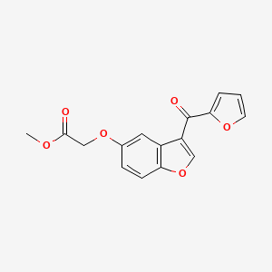 molecular formula C16H12O6 B10990706 Methyl {[3-(furan-2-ylcarbonyl)-1-benzofuran-5-yl]oxy}acetate 