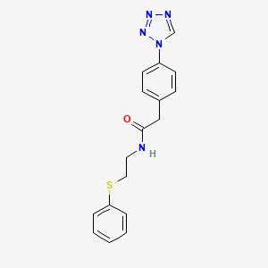 N-[2-(phenylsulfanyl)ethyl]-2-[4-(1H-tetrazol-1-yl)phenyl]acetamide