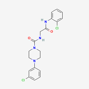 4-(3-chlorophenyl)-N-{2-[(2-chlorophenyl)amino]-2-oxoethyl}piperazine-1-carboxamide