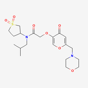 N-(1,1-dioxidotetrahydrothiophen-3-yl)-N-isobutyl-2-((6-(morpholinomethyl)-4-oxo-4H-pyran-3-yl)oxy)acetamide