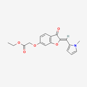 molecular formula C18H17NO5 B10990828 ethyl ({(2Z)-2-[(1-methyl-1H-pyrrol-2-yl)methylidene]-3-oxo-2,3-dihydro-1-benzofuran-6-yl}oxy)acetate 