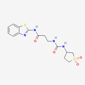 (E)-N-1,3-benzothiazol-2(3H)-ylidene-N~3~-[(1,1-dioxidotetrahydrothiophen-3-yl)carbamoyl]-beta-alaninamide