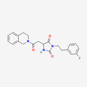 5-[2-(3,4-dihydroisoquinolin-2(1H)-yl)-2-oxoethyl]-3-[2-(3-fluorophenyl)ethyl]imidazolidine-2,4-dione