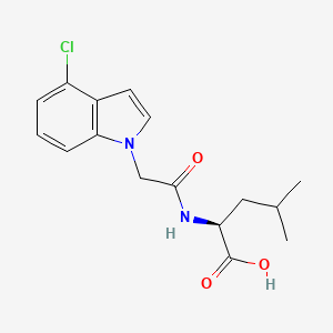 N-[(4-chloro-1H-indol-1-yl)acetyl]-L-leucine