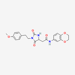 N-(2,3-dihydro-1,4-benzodioxin-6-yl)-2-{1-[2-(4-methoxyphenyl)ethyl]-2,5-dioxoimidazolidin-4-yl}acetamide