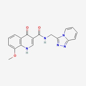 molecular formula C18H15N5O3 B10990881 4-hydroxy-8-methoxy-N-([1,2,4]triazolo[4,3-a]pyridin-3-ylmethyl)quinoline-3-carboxamide 