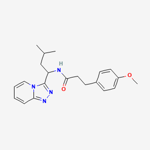 molecular formula C21H26N4O2 B10990885 3-(4-methoxyphenyl)-N-[3-methyl-1-([1,2,4]triazolo[4,3-a]pyridin-3-yl)butyl]propanamide 