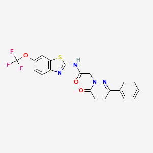 2-(6-oxo-3-phenylpyridazin-1(6H)-yl)-N-[(2Z)-6-(trifluoromethoxy)-1,3-benzothiazol-2(3H)-ylidene]acetamide