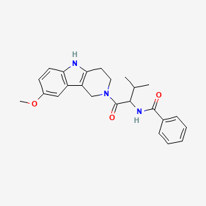 N-[1-(8-methoxy-1,3,4,5-tetrahydro-2H-pyrido[4,3-b]indol-2-yl)-3-methyl-1-oxobutan-2-yl]benzamide