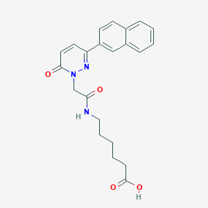 molecular formula C22H23N3O4 B10990927 6-({[3-(naphthalen-2-yl)-6-oxopyridazin-1(6H)-yl]acetyl}amino)hexanoic acid 