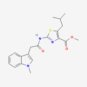 methyl 2-{[(1-methyl-1H-indol-3-yl)acetyl]amino}-5-(2-methylpropyl)-1,3-thiazole-4-carboxylate