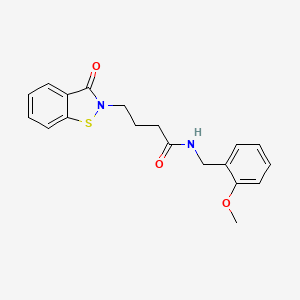 N-(2-methoxybenzyl)-4-(3-oxo-1,2-benzothiazol-2(3H)-yl)butanamide