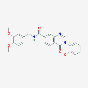 N-(3,4-dimethoxybenzyl)-3-(2-methoxyphenyl)-4-oxo-3,4-dihydroquinazoline-7-carboxamide