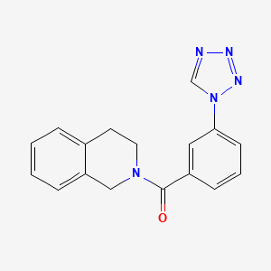 molecular formula C17H15N5O B10990968 3,4-dihydroisoquinolin-2(1H)-yl[3-(1H-tetrazol-1-yl)phenyl]methanone 