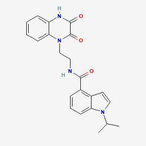 molecular formula C22H22N4O3 B10990969 N-[2-(3-hydroxy-2-oxoquinoxalin-1(2H)-yl)ethyl]-1-(propan-2-yl)-1H-indole-4-carboxamide 