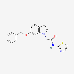 2-[6-(benzyloxy)-1H-indol-1-yl]-N-(1,3-thiazol-2-yl)acetamide