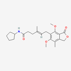 (4E)-N-cyclopentyl-6-(4,6-dimethoxy-7-methyl-3-oxo-1,3-dihydro-2-benzofuran-5-yl)-4-methylhex-4-enamide