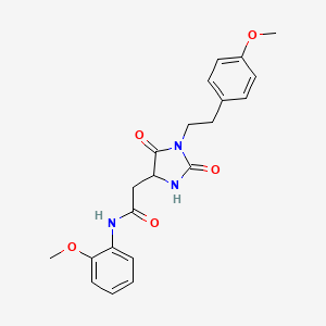 N-(2-methoxyphenyl)-2-{1-[2-(4-methoxyphenyl)ethyl]-2,5-dioxoimidazolidin-4-yl}acetamide