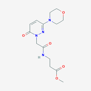 molecular formula C14H20N4O5 B10991037 methyl 3-(2-(3-morpholino-6-oxopyridazin-1(6H)-yl)acetamido)propanoate 