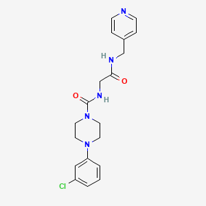 4-(3-chlorophenyl)-N-{2-oxo-2-[(pyridin-4-ylmethyl)amino]ethyl}piperazine-1-carboxamide