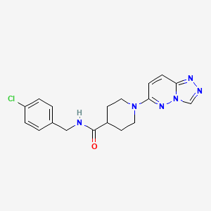 molecular formula C18H19ClN6O B10991050 N-(4-chlorobenzyl)-1-([1,2,4]triazolo[4,3-b]pyridazin-6-yl)piperidine-4-carboxamide 