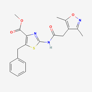 molecular formula C19H19N3O4S B10991053 methyl (2E)-5-benzyl-2-{[(3,5-dimethyl-1,2-oxazol-4-yl)acetyl]imino}-2,3-dihydro-1,3-thiazole-4-carboxylate 