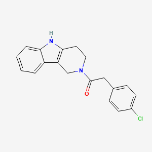 molecular formula C19H17ClN2O B10991066 2-(4-chlorophenyl)-1-(1,3,4,5-tetrahydro-2H-pyrido[4,3-b]indol-2-yl)ethanone 