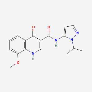 8-methoxy-4-oxo-N-[1-(propan-2-yl)-1H-pyrazol-5-yl]-1,4-dihydroquinoline-3-carboxamide