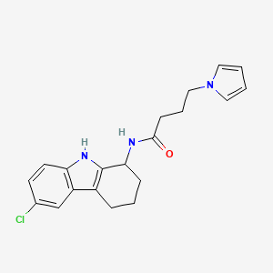 N-(6-chloro-2,3,4,9-tetrahydro-1H-carbazol-1-yl)-4-(1H-pyrrol-1-yl)butanamide