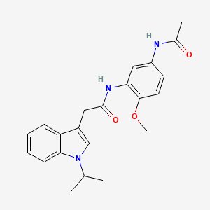 N-[5-(acetylamino)-2-methoxyphenyl]-2-[1-(propan-2-yl)-1H-indol-3-yl]acetamide