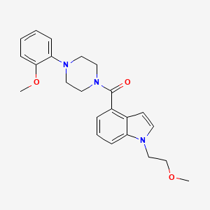 molecular formula C23H27N3O3 B10991130 [1-(2-methoxyethyl)-1H-indol-4-yl][4-(2-methoxyphenyl)piperazin-1-yl]methanone 